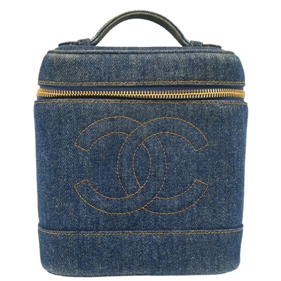 Chanel Blue Denim Timeless Vanity Handbag 165066 - Picture 1 of 11